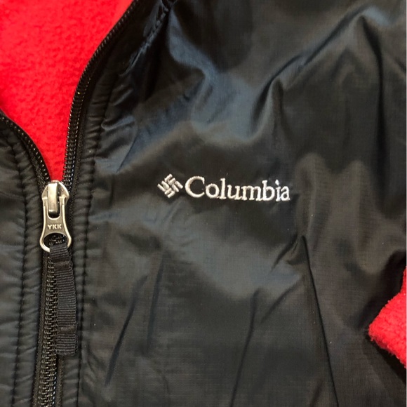 Columbia Fleece Unisex Jacket Red/Black Size Small 8 - Picture 4 of 6